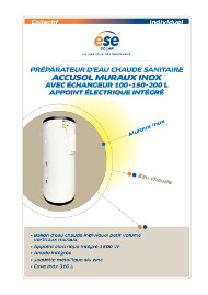 Documentation Accusol inox muraux